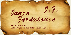 Janja Furdulović vizit kartica